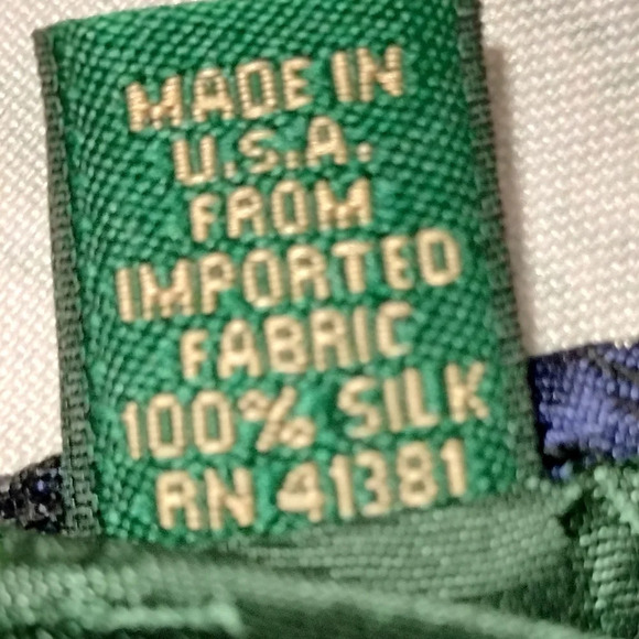 Lauren Ralph Lauren Men's Silk Tie Blue Black Pattern Made in USA 4 x 56 - Picture 6 of 8